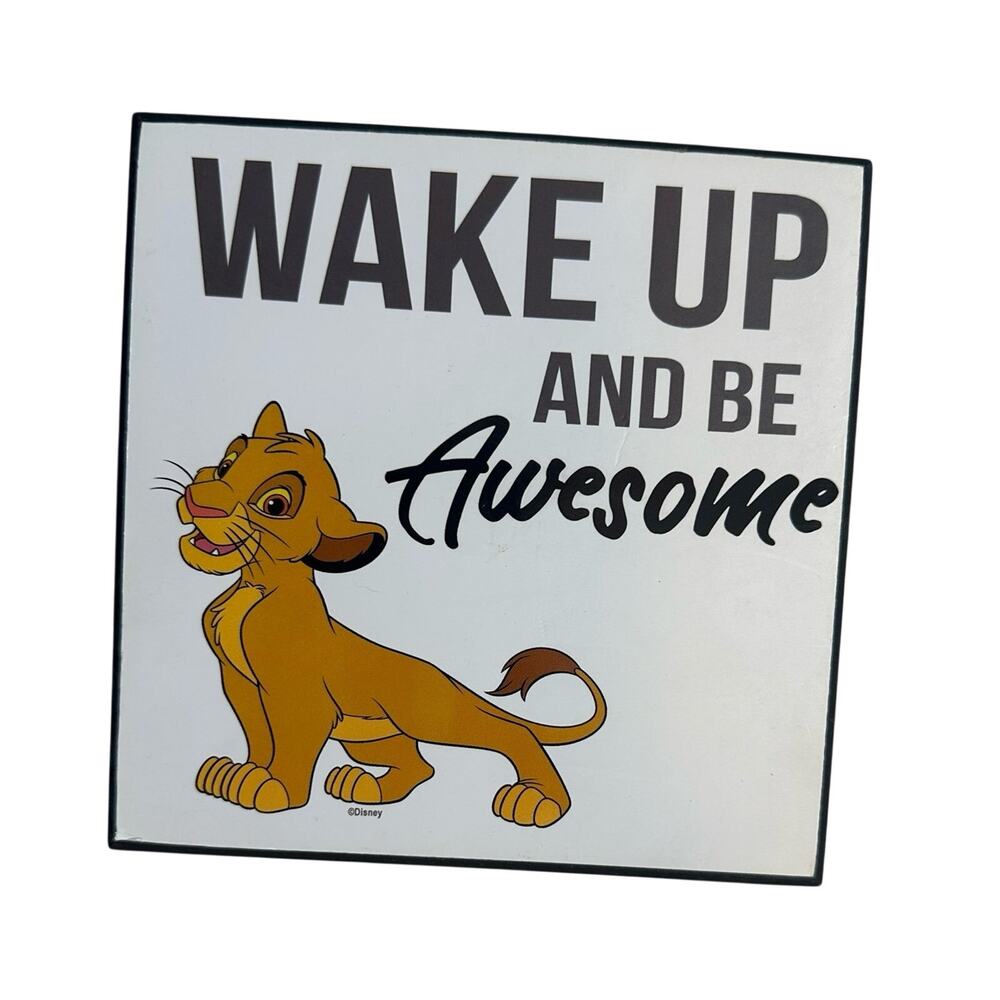 Disney Lion King Simba Wall Sign Be Awesome Kids Nursery Room Decor Plaque